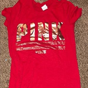 PINK Victoria secret Christmas edition tee